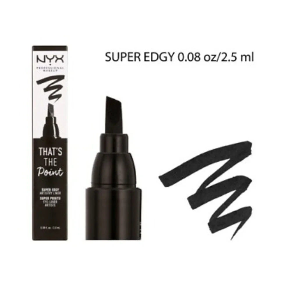 NYX That's The Point Eyeliner Super Edgy Black Liquid Artistry Liner 0.08oz